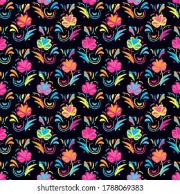 Seamless pattern flower ornament Print for boys and girls. Best motive for print on fabric or papper.