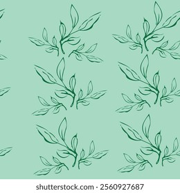 seamless pattern, flower, flower outline, plant, black and white illustration. fabric design, fashionable print