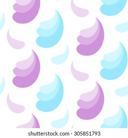 seamless pattern with flower petals on the white background