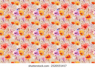 Seamless pattern with flower  and repeated  for all print .Vector