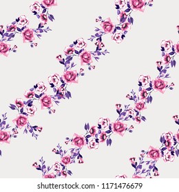 Seamless pattern with flower rose. Stylish and beautiful graphic on white background. Design for logo, t shirt and uniform.