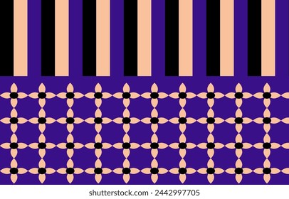 seamless pattern, flower, square, star and color pastel style mix became abstract seamless