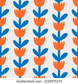 Patrón sin foco con patrón floral. Ánimo de verano. Vector Hand dibujó fondo para el diseño y la tarjeta, cubiertas, paquete, papel envolvente.