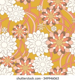 Seamless pattern  flower .  Trendy print.  pattern for design of sketches of the flowers. Vintage.