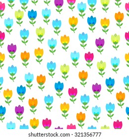 Seamless pattern with flower (Tulip) for design fabric,backgrounds, package, wrapping paper, covers, fashion
