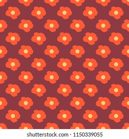 Seamless pattern with flower. Vector illustration.