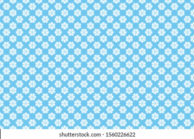 Seamless pattern with flower vector Illustration, Simple batik motif