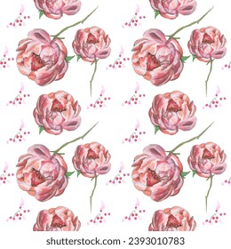 Seamless pattern. Pattern flower. Vector illustration in a watercolor style. Use printed materials, signs, objects, websites, maps.
