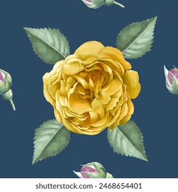 Seamless pattern. Pattern flower. Vector illustration in a watercolor style. Use printed materials, signs, objects, websites, maps.
