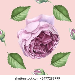 Seamless pattern. Pattern flower. Vector illustration in a watercolor style. Use printed materials, signs, objects, websites, maps.
