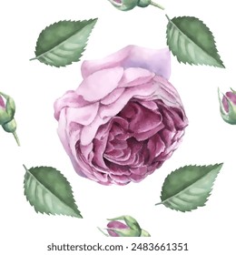 Seamless pattern. Pattern flower. Vector illustration in a watercolor style. Use printed materials, signs, objects, websites, maps.
