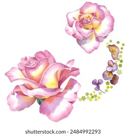 Seamless pattern. Pattern flower. Vector illustration in a watercolor style. Use printed materials, signs, objects, websites, maps.