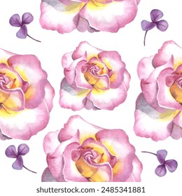 Seamless pattern. Pattern flower. Vector illustration in a watercolor style. Use printed materials, signs, objects, websites, maps.
