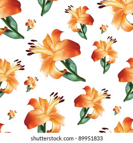 seamless pattern with flower, vector illustration