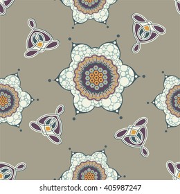 seamless pattern Flower Yoga lotus pose