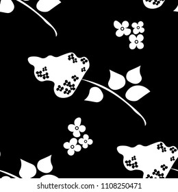 seamless pattern with flowering branch