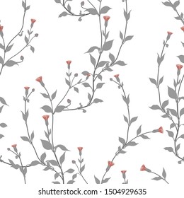 seamless pattern of flowering spring branches