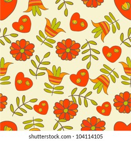 Seamless pattern with flowers