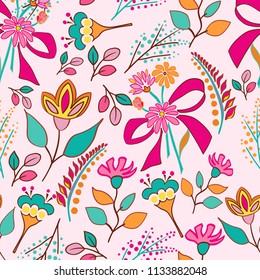 seamless pattern with flowers