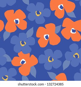 Seamless pattern with flowers