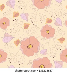Seamless pattern with flowers