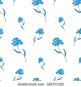 Seamless pattern with flowers