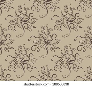 Seamless Pattern With Flowers