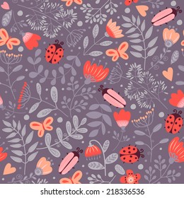 Seamless pattern with flowers