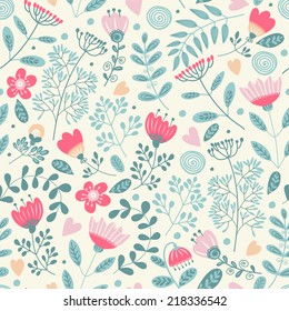 Seamless pattern with flowers