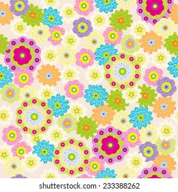 Seamless pattern with flowers 