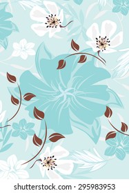 Seamless pattern flowers 