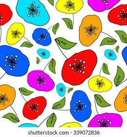 Seamless pattern with flowers