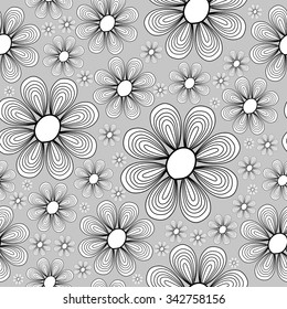 Seamless pattern with flowers