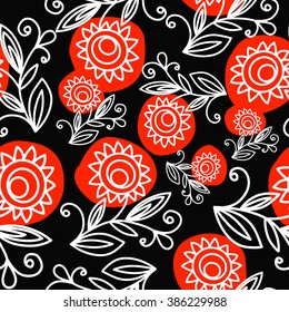 Seamless pattern with flowers