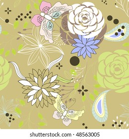 seamless pattern with flowers