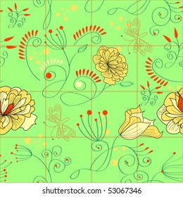 seamless pattern with flowers