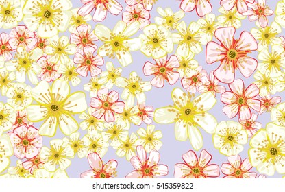 Seamless pattern of flowers.