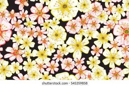 Seamless pattern of flowers.