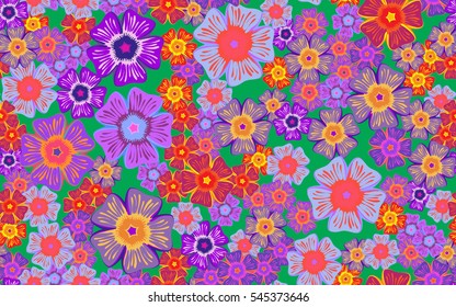 Seamless pattern of flowers.