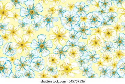 Seamless pattern of flowers.