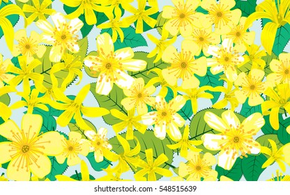 Seamless pattern of flowers.