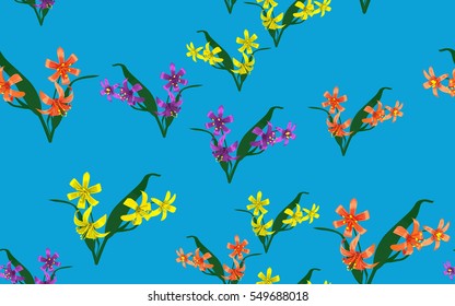 Seamless pattern of flowers.