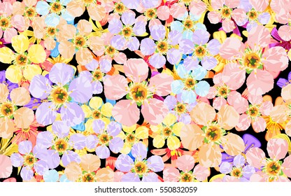Seamless pattern of flowers.
