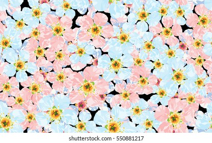 Seamless pattern of flowers.