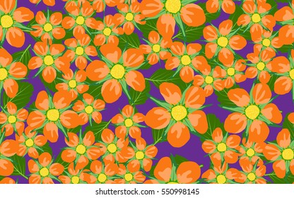 Seamless pattern of flowers.