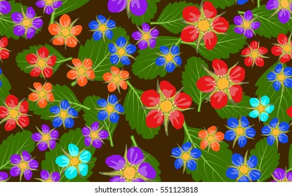 Seamless pattern of flowers.