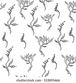 Seamless pattern with flowers.