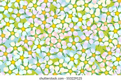 Seamless pattern of flowers.
