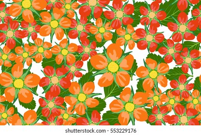 Seamless pattern of flowers.