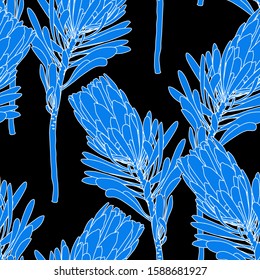 Seamless pattern with flowers. Abstract background texture.